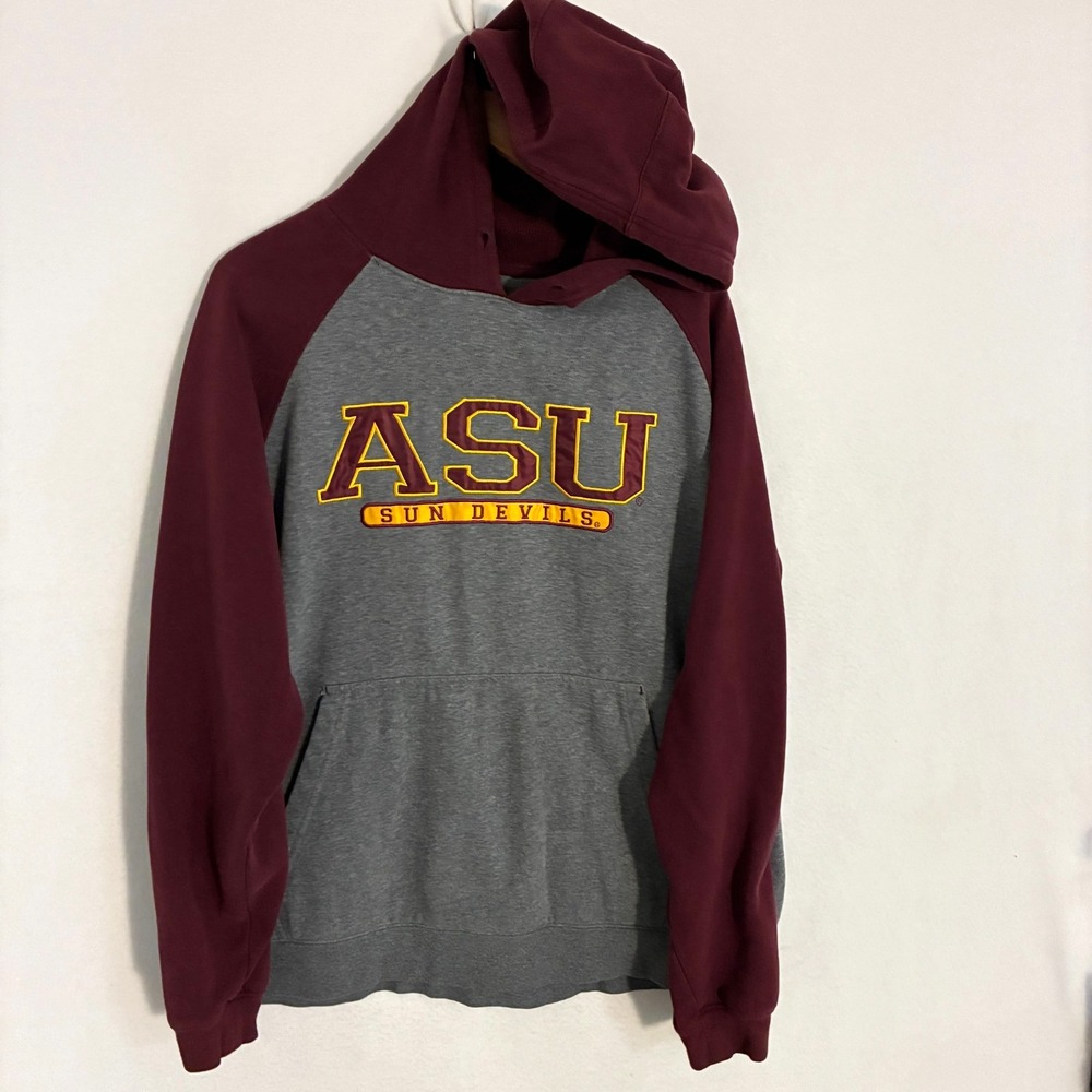 Arizona State ASU Sun Devils Hoodie Mens XL Embroidered Colorblock Pullover